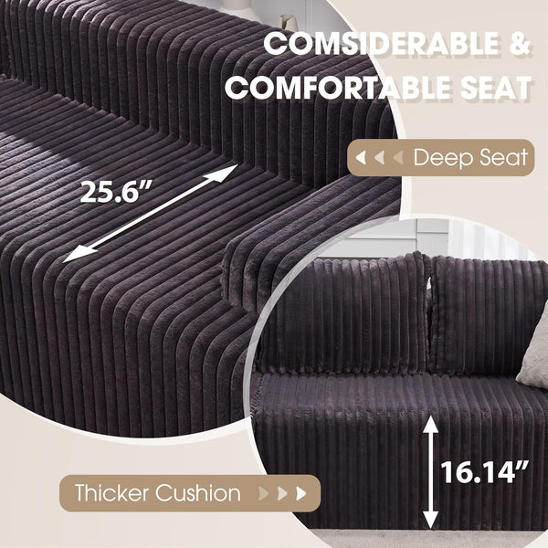 Boneless Couch Modular Sectional Sofa L-Shape Lounge Cloud Couch5