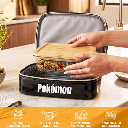 Pokemon Insulated Lunch Bag with Dual Compartments for School2