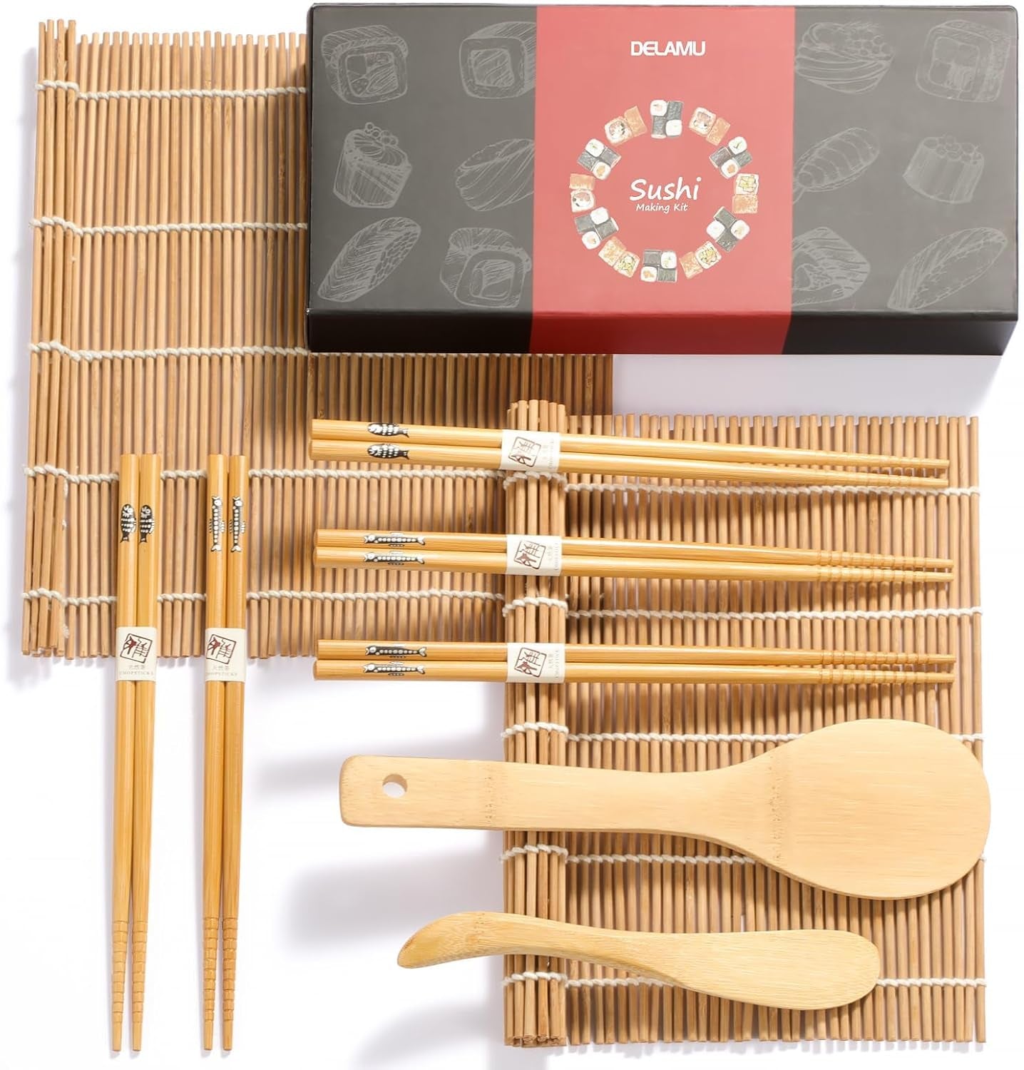 bamboo-sushi-making-kit-9-in-1-for-sushi-beginners-with-2-sushi-rolling-mats-5-pairs-of-chopsticks-1-paddle-1-spreader-1-beginner-guide-pdf-sushi-kit-bamboo-sushi-mat