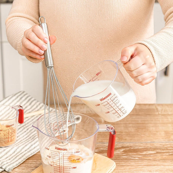 Liquid Measuring Cups Set, Plastic, Fade-Proof Marks, 3Pc8