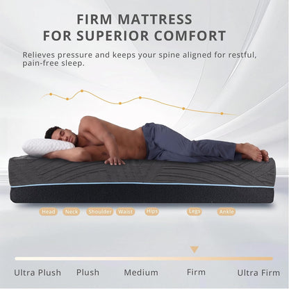 King Size Mattress 14 Inch Gel Memory Foam, Pressure Relief, Firm5