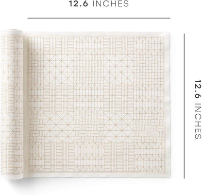 Linen Printed Dinner Napkin - 12.6 X 12.6 In. - 6 Units per Roll - Silver Stars3