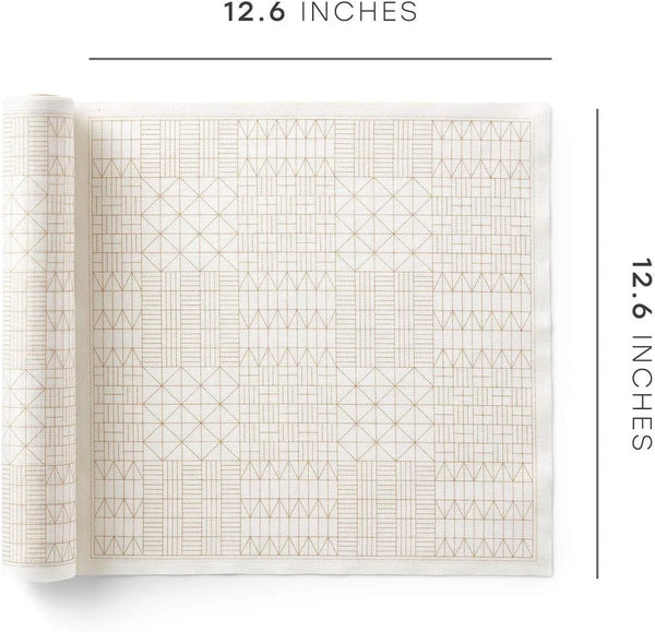 Linen Printed Dinner Napkin - 12.6 X 12.6 In. - 6 Units per Roll - Silver Stars3