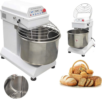30QT Commercial Electric Dough Stand Mixer Kneading Machine 2200W | Industrial 110V Stainless Steel Dough Flour Mixing Machine, Bread Kneader Dual Speed,Intelligent Control, 26LB Dry Flour1