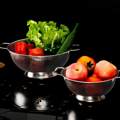 Colander Stainless Steel 3-Quart, Strainer Kitchen, Dishwasher Safe8