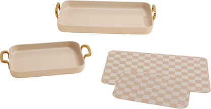Our Place Essentials Griddle Pan Set, 4-Piece Nonstick Ceramic Cookware | Pfas-Free Ceramic Griddle Pan for Stove Top; Standard and Mini Pans, Reusable Silicone Oven Mats, Oven Safe to 450°F1