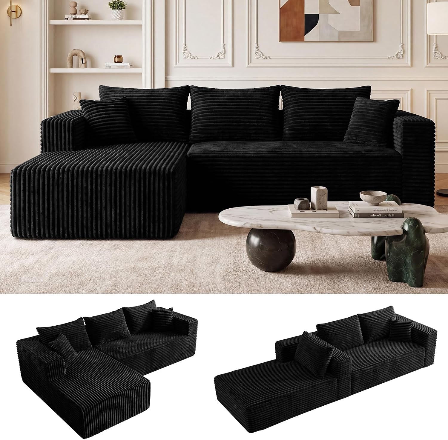 l-shaped-sectional-boneless-cloud-couch-with-left-facing-chaise-92-5black