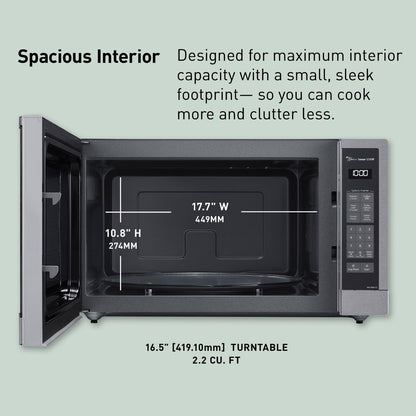 Panasonic Microwave Oven, Stainless Steel Countertop/Built-In Cyclonic Wave with Inverter Technology and Genius Sensor, 2.2 Cu. Ft, 1250W, NN-SN97JS (Silver)5