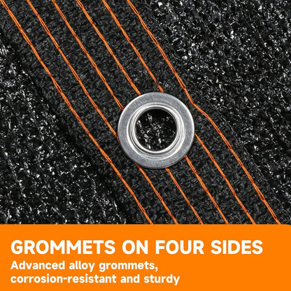 90% Shading Rate 8'X10' Black Shade Cloth,Uv Resistant Durable Mesh Tarp with Grommets&Reinforced Edges, Shade Net Using for Plants Cover, Greenhouse, Dog Kennel, Patio, Chicken House5