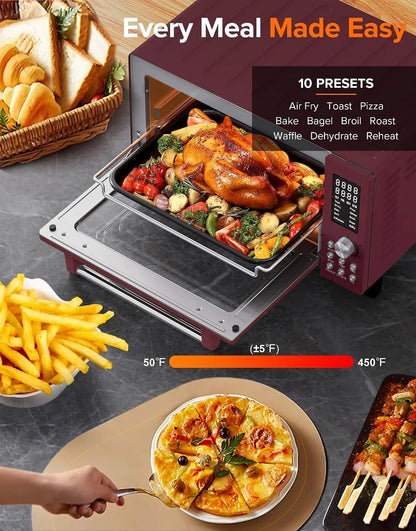 Bravo Pro Smart Air Fryer Toaster Oven Countertop Combo | 10-In-1 Cooking Functions, 1800W, 50-450°F, 21-Qt, Pfas-Free, Upgraded Super Convection, Cinnamon3