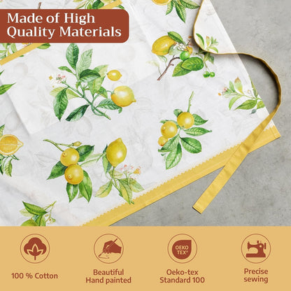 Aprons for Women with Pocket 100% Cotton (27.50"X31.50")3