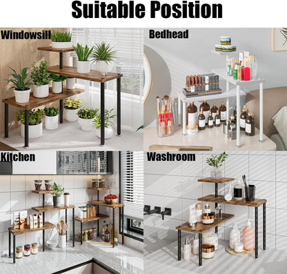 3 Tier Adjustable Countertop Organizer Corner Shelf6