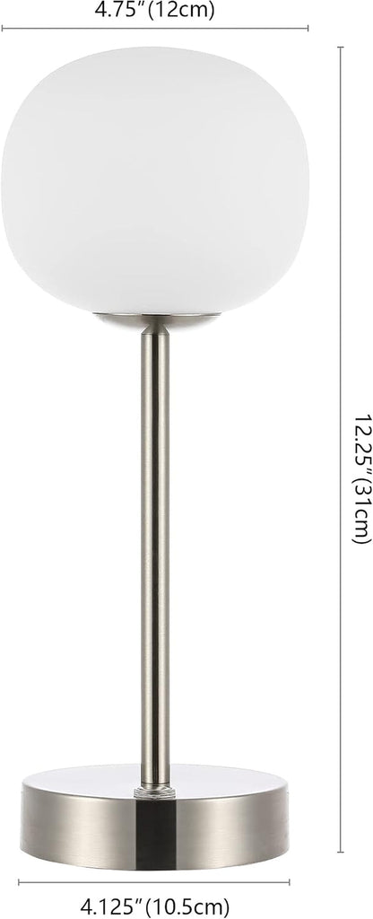 Natalia 12.25" Metal Rechargeable Table Lamp, Nickel3