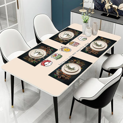 Cooking Herbs Spices Placemats Set of 6 Place Mats for Kitchen Table Washable Farmhouse Linen Table Mats Dining Decoration 12X18 Inch7