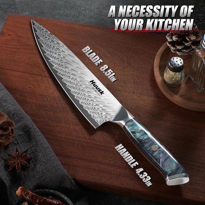 Japanese Stainless Chef Knife,Ultra Sharp Kitchen Knife with Sheath6