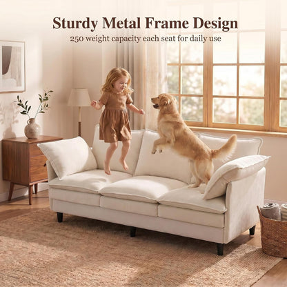 69” Small Sofa, Cloud 3-Seat Love Seat, Small Couch for Living Room7