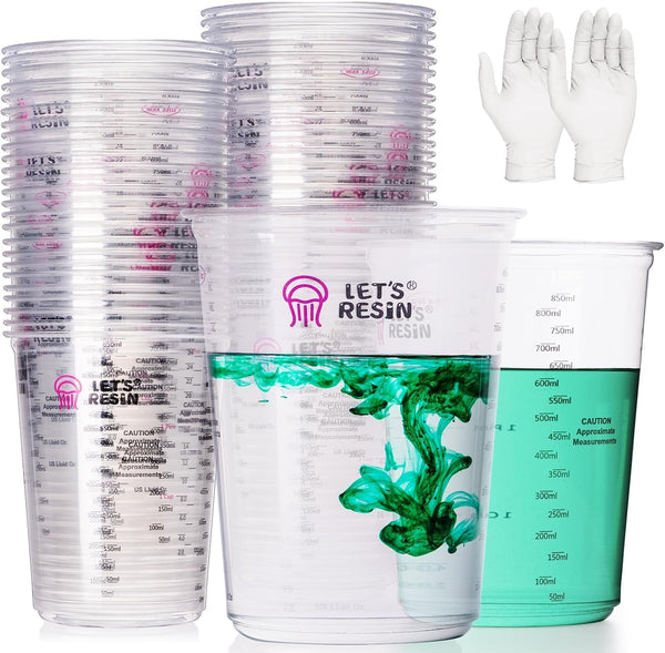 32 Oz Resin Mixing Cups, 45-Piece Kit with Gloves1