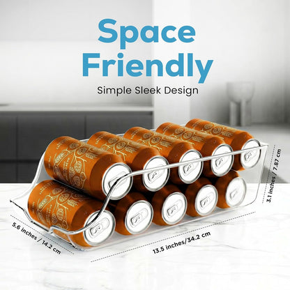 Soda Can Organizer for Refrigerator & Pantry, 2 Pack, Clear3
