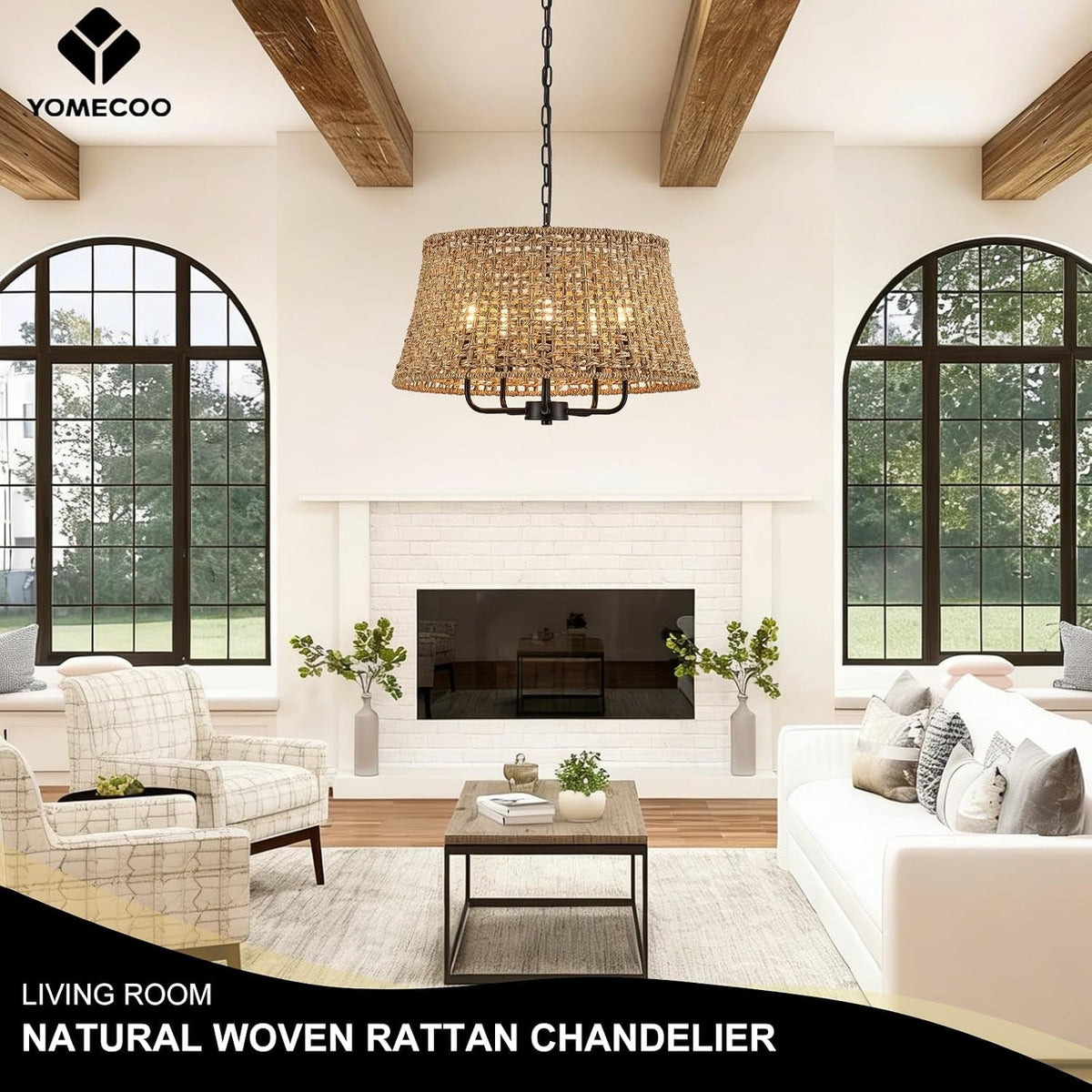 19-7-boho-rattan-chandelier-5-light-black-wicker-light-fixture