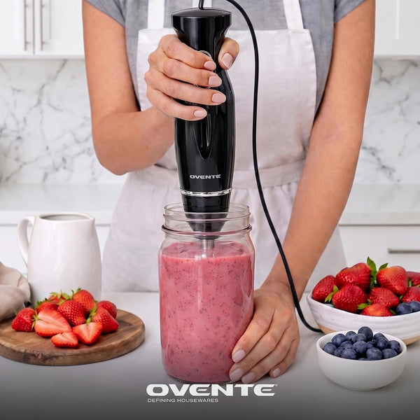 Electric Corded Hand Blender, 300W with 2 Mixing Speeds Black HS560B | Handheld Immersion Stick Mixer with Stainless Steel Blades for Smoothies, Purees & Baby Food8
