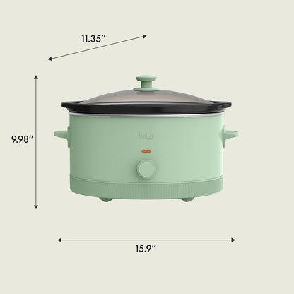 6Qt Manual Non-Toxic Slow Cooker with Cord Storage, Seaglass8