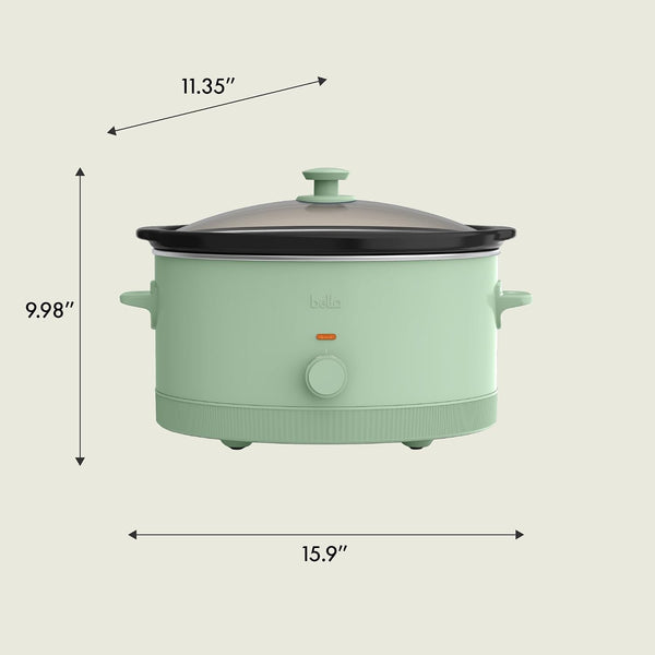 6Qt Manual Non-Toxic Slow Cooker with Cord Storage, Seaglass8