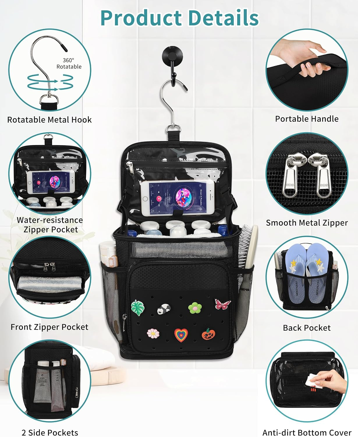 shower-caddy-portable-hanging-shower-caddy-for-college-dorm-room-essentials-mesh-shower-bag-with-diy-decoration-charms-large-capacity-toiletry-bag-for-gym-swiming-camping-bathroom-beach-travel