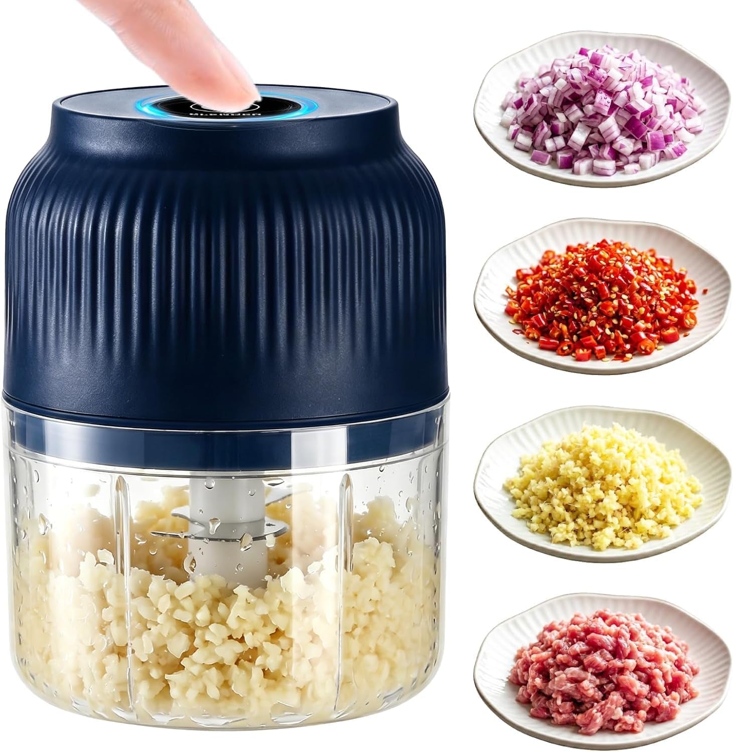 electric-garlic-chopper-2026-new-mini-food-processor-food-chopper-for-kitchen-portable-cordless-garlic-mincer-with-4-stainless-steel-blades-small-vegetable-chopper-for-onion-salad-300ml-blue
