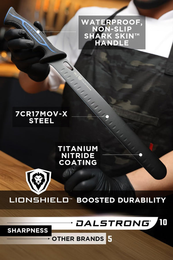 12" Slicing Knife - Titanium-Coated High Carbon Steel5
