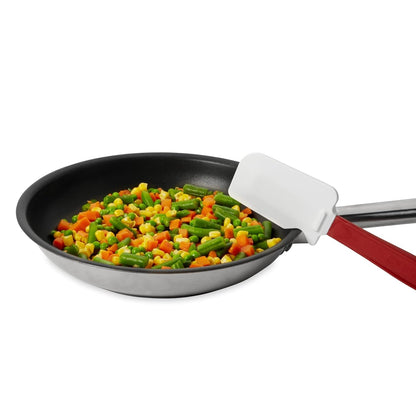 Rubbermaid Commercial Products High Heat Resistant Silicone Heavy Duty Spatula/Food Scraper 9.5-Inch 500°F Heat Resistant Red Handle for Baking/Cooking/Mixing Commercial Dishwasher Safe5
