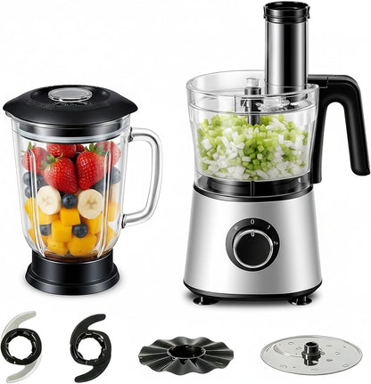 Food Processor 2 Cup, Electric 1.5L Food Chopper for Meat, Vegetables, Dough, Puree, Shredding & Blending, 2 Adjustable Speeds, Sharp Blades, Safety Lock1