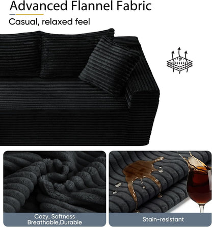 96" Cloud Boneless Sectional Couches with Chaise for Living Room5