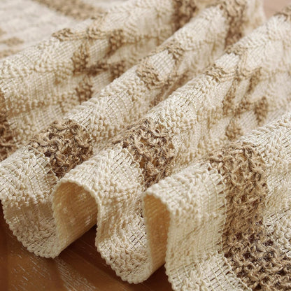 Boho Summer Table Runner with Tassels 12 X 72 Inches Long, Cream & Brown Rustic Farmhouse Table Runner with Tassels for Home Kitchen Holiday Party and Wedding Decor Runner5