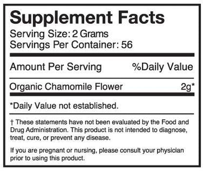 Organic Chamomile Whole Flower, Loose Leaf, Tea Leaves, 4Oz (Packaging May Vary)4