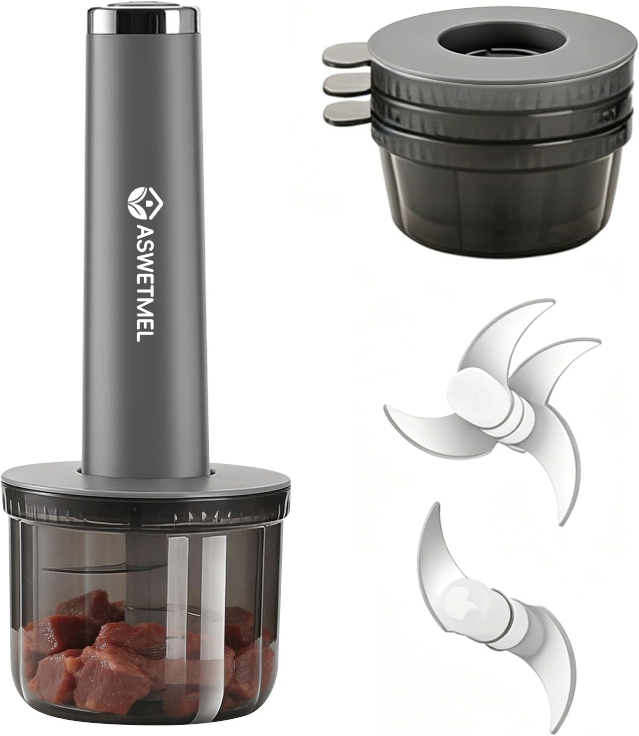 4-cup-electric-mini-food-processor-grey-portable-usb-small-food-processor-electric-garlic-chopper-garlic-mincer-for-dicing-mincing-and-puree