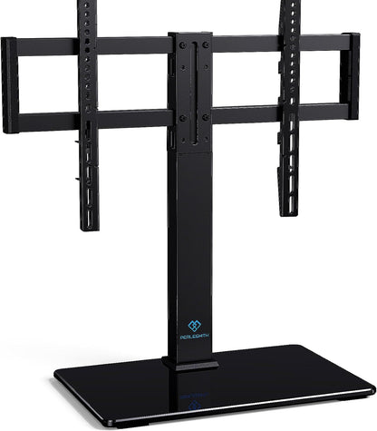 Universal Swivel TV Stand for 32-75 Inch Tvs, Table Top TV Stand Base up to 99 Lbs, 4 Height Adjustable Universal TV Legs with Tempered Glass Base, Max VESA 600X400Mm, PSTVS02-N19