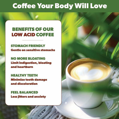 Low Acid Organic Coffee, Colombian, Medium Dark Roast, 16 Oz3