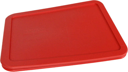 7211-PC (6-Cup) Red Food Storage Lid (2-Pack) - Made in USA | Bpa-Free Plastic | Rectangle Shape | Replacement Covers | Top-Rack Dishwasher Safe | Snug Seal | Flexible Construction2