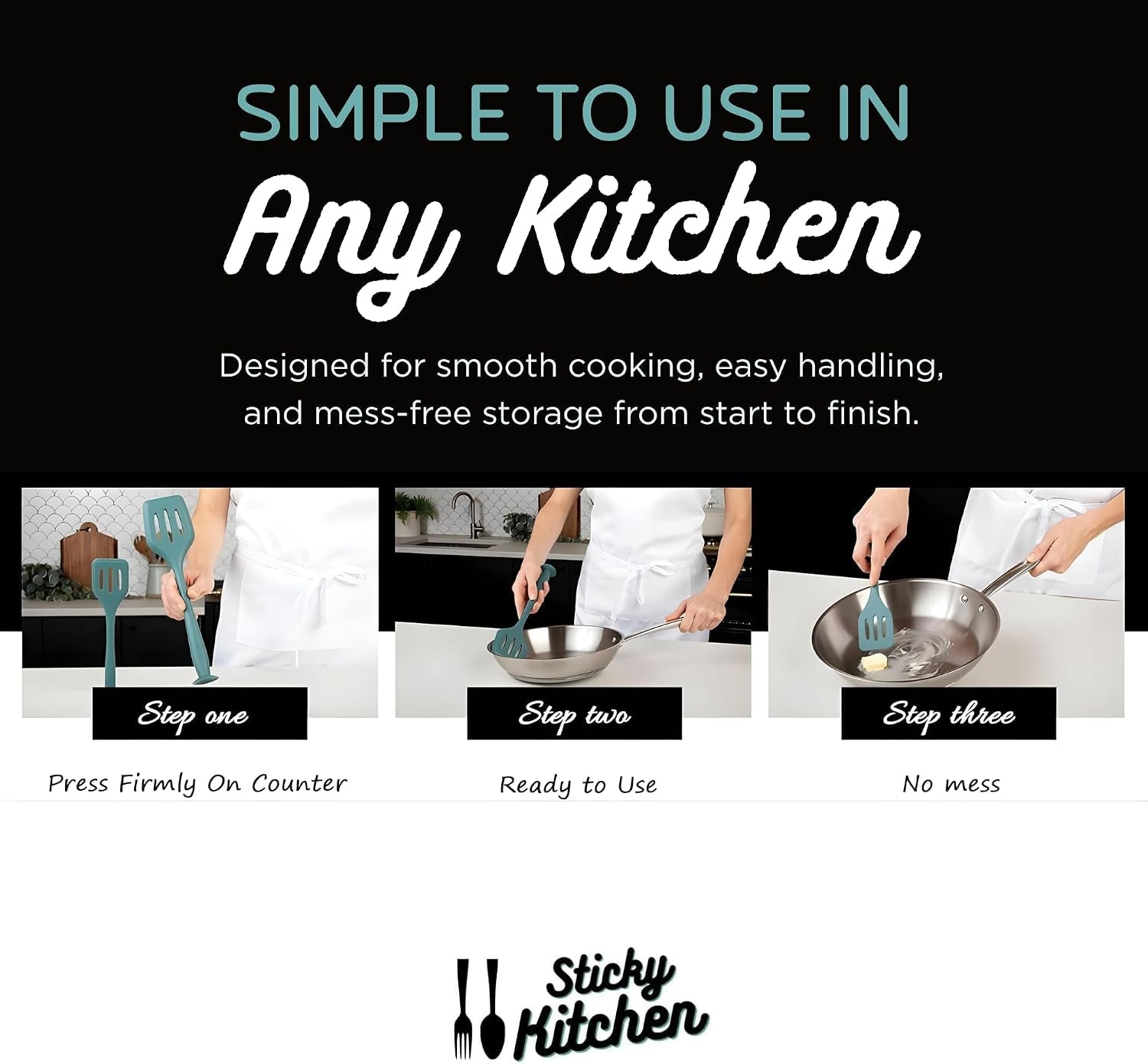 silicone-spatula-set-with-suction-cup-handle-silicone-spatulas-cooking-utensils-set-2-piece-self-standing-heat-resistant-non-stick-dishwasher-safe-teal-kitchen-utensils-patent-pending