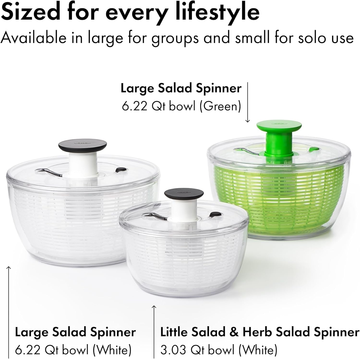 oxo-good-grips-salad-spinner-lettuce-spinner-fruit-washer-fruit-washing-bowl-with-strainer-vegetable-cleaner-salad-cleaner-lettuce-washer-6-22-quart-capacity-spin-dry-lettuce-herbs-fruit-vegetables-non-slip-base-large-capacity-bowl-easy-one-touch-press-pump-meal-prep