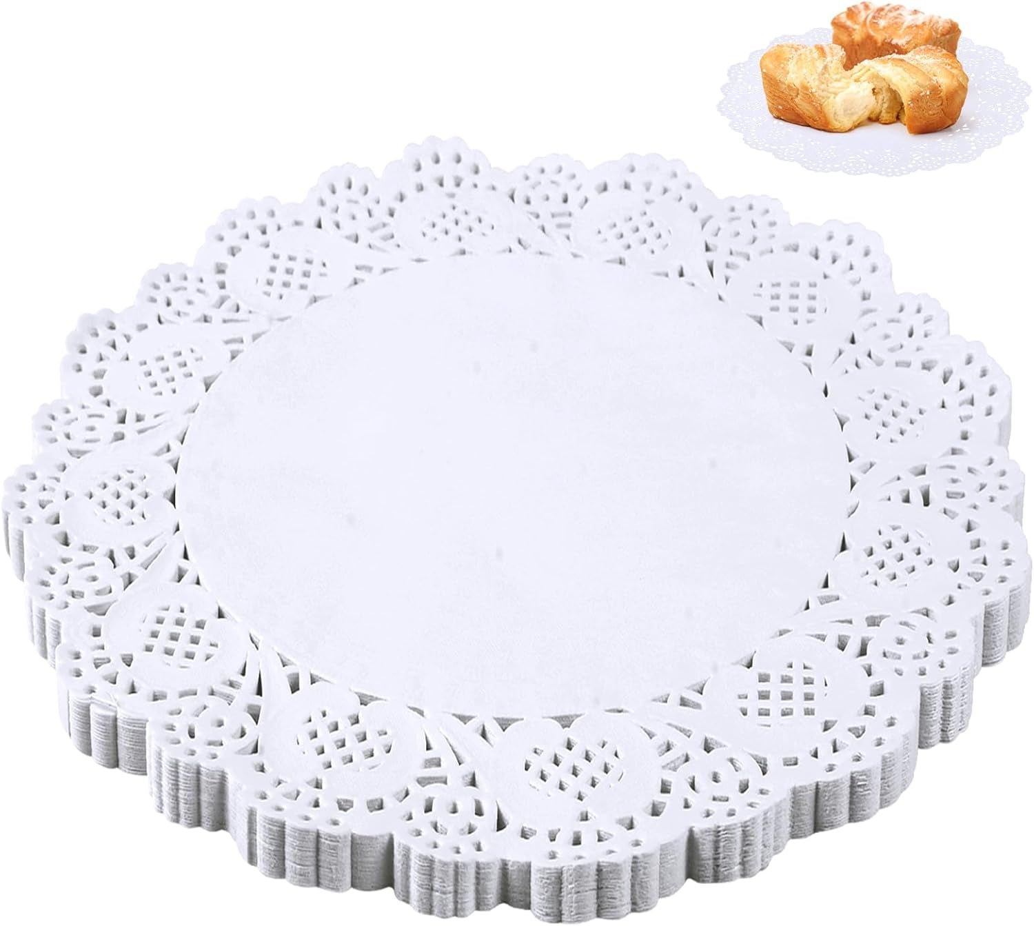 paper-doilies-12-in-disposable-lace-doilies-for-dessert-trays-100-pcs-for-table-cake-round-safe-for-food-good-oil-absorption-xmas-craft-white-paper-placemats-bulk