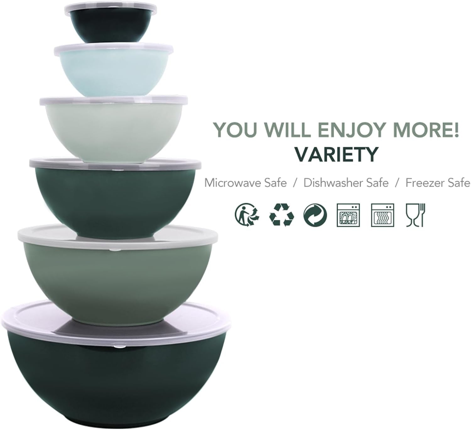 bpa-free-plastic-round-mixing-bowl-with-lids-12-pack-nesting-bowls-with-lids-set-microwave-and-dishwasher-safe-prep-serving-bowls-great-for-mixing-baking-serving-green-12pcs