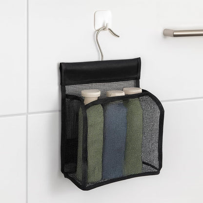 Shower Caddy Hanging, Mesh Shower Caddy, PVC Bathroom Storage Bag for College Dorm, Gym, Swimming, RV and Travel, Black4