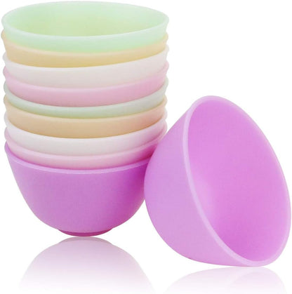 10 PCS Multi-Colorful Silicone Mixing, Prep, Serve, Condiment and Facial Mask Bowls for Skincare, DIY Craft, Resin, and Acrylic Painting1