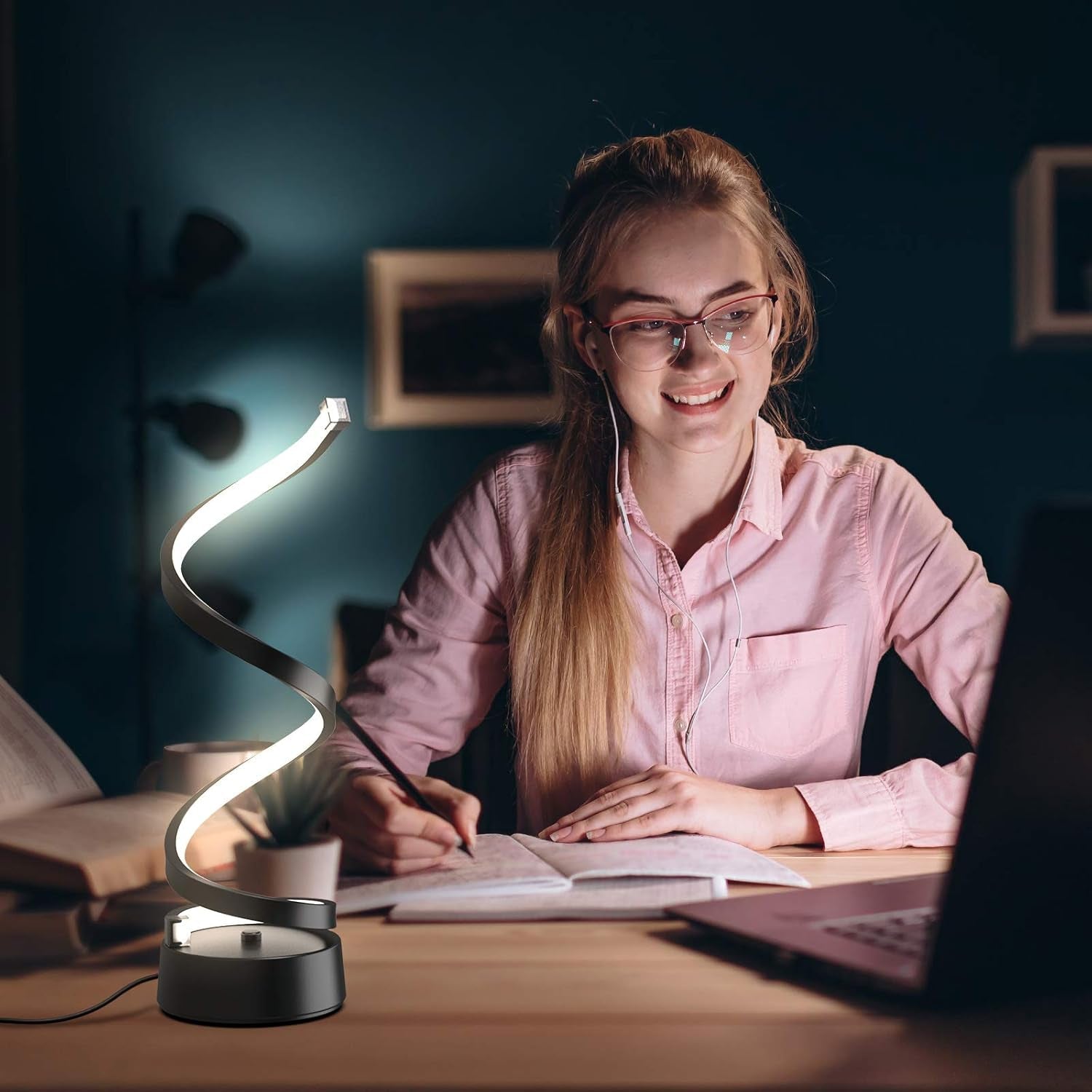black-spiral-led-table-lamp-dimmable-bedside-lamp-15-8-inch