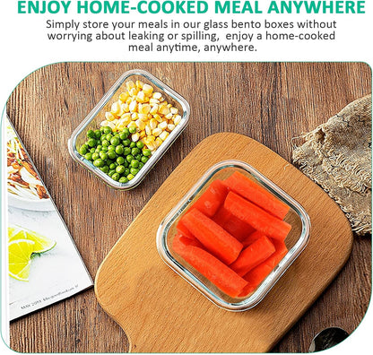 24 Pieces Glass Food Storage Containers Set, Gray5