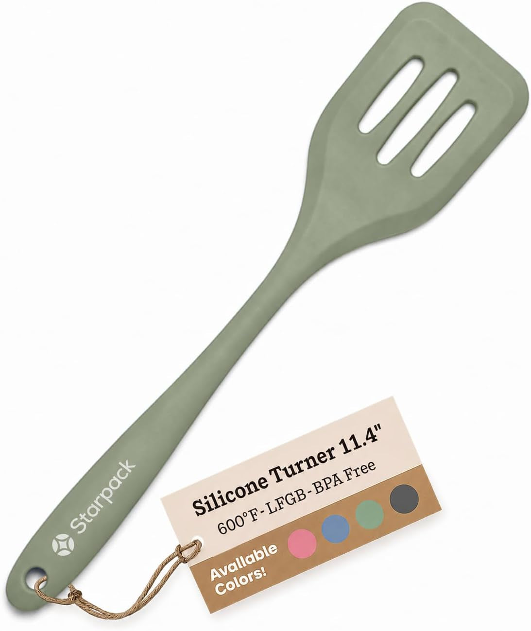 starpack-head-turner-premium-silicone-turner-spatula-11-4-slotted-spatula-up-to-600-f-high-heat-resistant-silicone-slotted-spatulas-for-cooking-lfgb-grade-non-stick-rubber-turner-spatula
