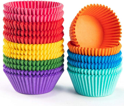 Bright Rainbow Standard Cupcake Liners Solid Colorful Paper Baking Cups 400-Count4