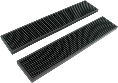 17.5X3.5 Inches Long PVC Bar Rail Mat Non-Slip Serving Spill Mat (Pack of 2)1