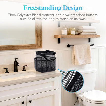 Mesh Shower Caddy Portable, Dorm Room Essentials, 1 Pack, Black2